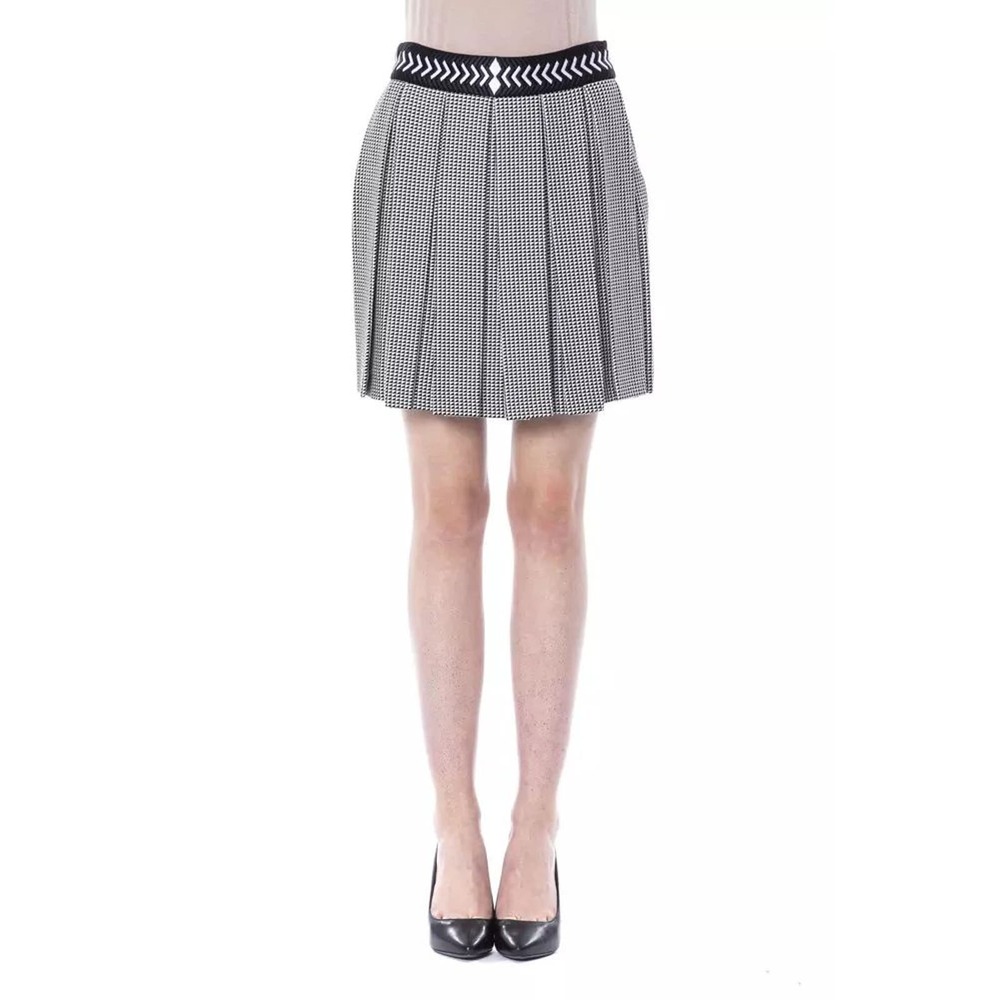 BYBLOS Chic Black and White Tulip Short Skirt